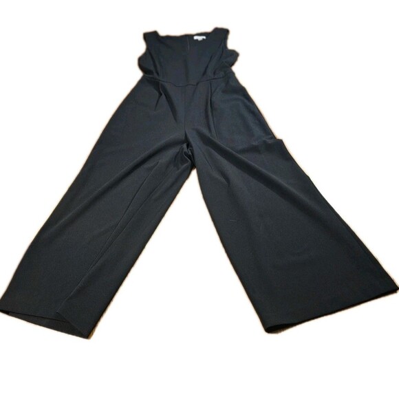 Calvin Klein Jumpsuit Black Sleeveless Wide Leg Size 10 Career Wear CD0C12P2 - Picture 4 of 11